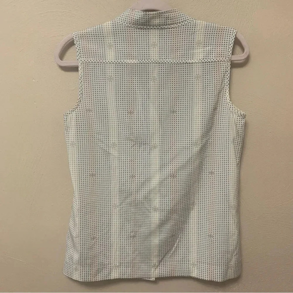 Tory Burch Sleeveless Silk Blend Blouse Size 4 - Picture 5 of 8